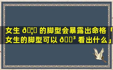 女生 🦟 的脚型会暴露出命格「女生的脚型可以 🌳 看出什么」